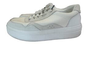 Hey Dude Women's Hudson Lift Platform Sneakers White Comfortable Casual Shoes 8